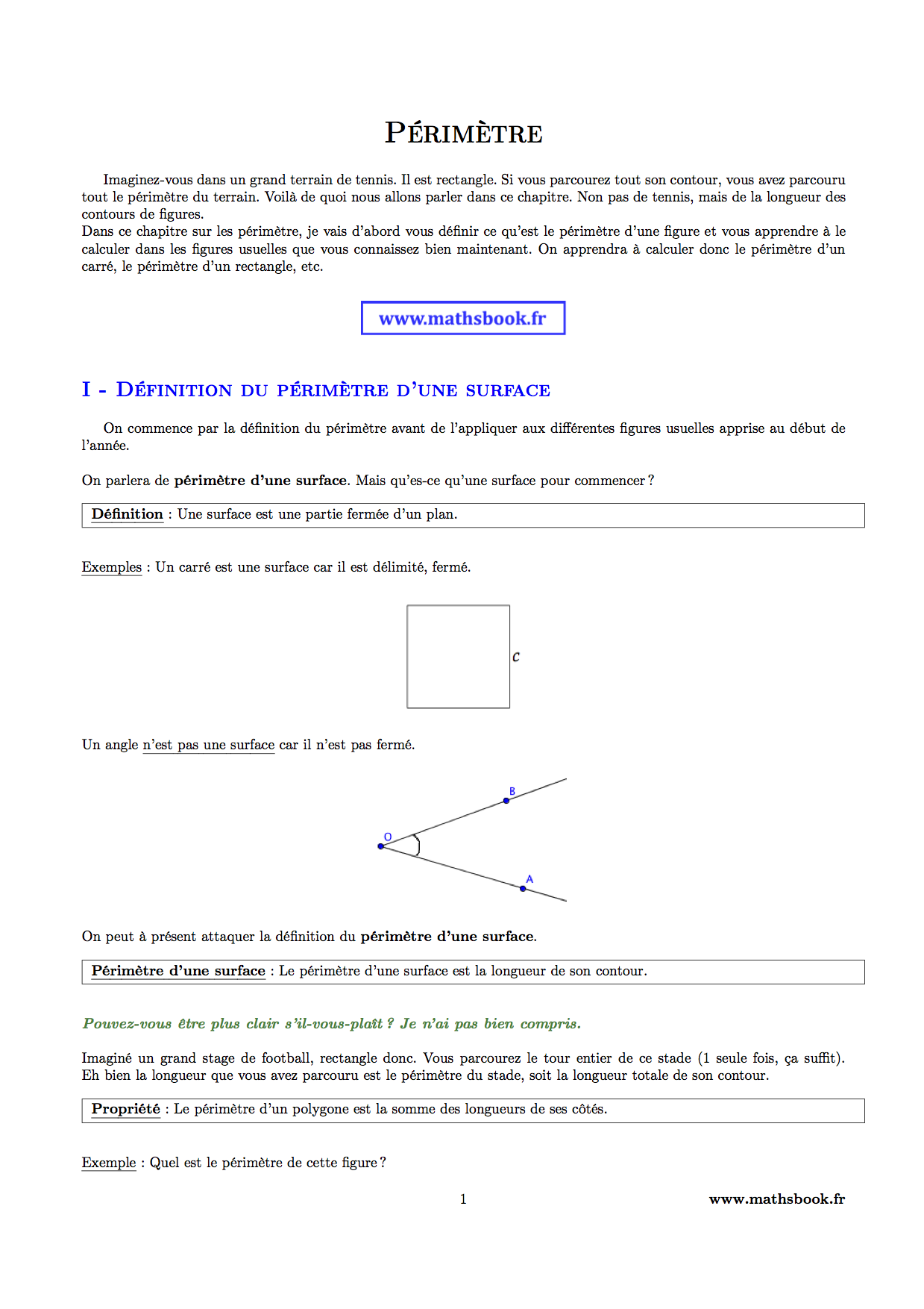 perimetre surface