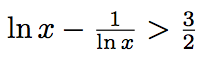 résolution d'inéquation avec des logarithmes