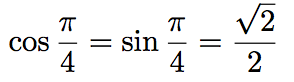 calcul de cosinus