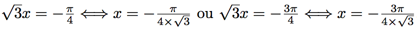 solution de l'équation sinus